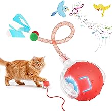 Neue Interaktives Katzenspielzeug Elektrisch mit Vogelstimmen & 3 Modi, Katzenball Elektrisch mit…