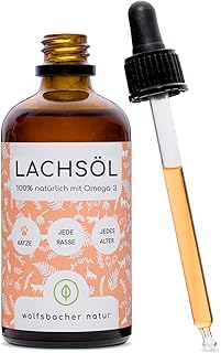 Lachsöl für Katzen mit Omega 3 & 6 I 100ml norwegisches, natürliches Lachs-Öl aus Atlantik-Me…