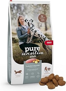 mera Pure Sensitive Truthahn & Kartoffeln, Hundefutter trocken mit viel frischem Fleisch, gesunde…