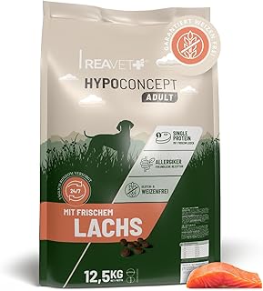 ReaVET HYPOCONCEPT Hundetrockenfutter Lachs – Single-Protein mit Frischfleisch I Weizenfrei & o…