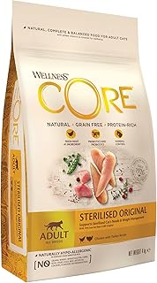 Wellness CORE Sterilised Original 4 kg, Huhn & Truthahn – Katzenfutter Trocken für sterilisier…