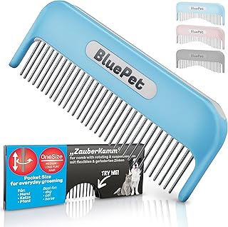 BluePet Zauberkamm Patentiert mit Rotierenden & Nachgebenden Zinken I Entfernt sanft Knoten & Ent…