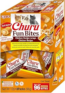 INABA Churu Fun Bites Hochwertige Proteine mit 58% Huhn, Ohne Getreide, Ohne Zucker Katzen Lecker…