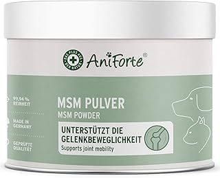 AniForte MSM Pulver für Hunde & Katzen 300 g – Hochreines Methylsulfonylmethan, Hochdosiert mi…