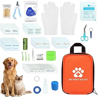 Esoes Erste-Hilfe-Set für Hund und Katze [128 Teile] Erste Hilfe Set für Kleintiere Notfallset …