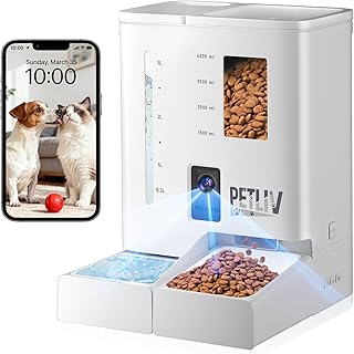 Futterautomat Katze mit 2K HD Nachtsichtkamera,passend Katzen u. Kleinhunde | Futterautomat katze…