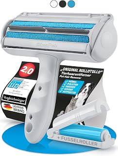BluePet Tierhaarentferner wiederverwendbar mit Mini Fusselrolle | Fusselentferner für Kleidung, …