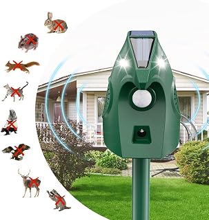 Solarbetriebenes Katzenschreck für Garten, Katzenschreck Ultraschall Solar wasserdichte, Garten …