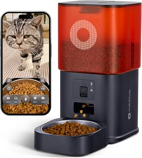 Futterautomat Katze 6L, Automatischer Katzen Futterautomat für Katzen und Hunde, App-Steuerung p…