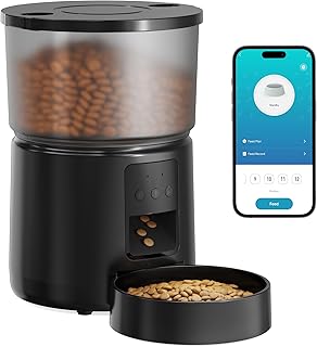 Futterautomat Katze APP: 2.4G/5G WiFi Futterautomat Hund – Automatische Futterstation Katzen – Fu…