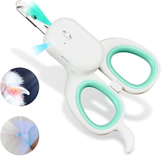 PAKEWAY Haustier-Krallenschere für Katzen&Kleinhund mit LED-Licht und UV-Licht – Sicherheitsst…