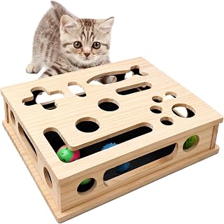 Kratzpuzzle, 2-in-1 Katzen Kratzbrett, Kratzpuzzle Spielbox, Katzenkratzpuzzle Anreicherungsbox, …
