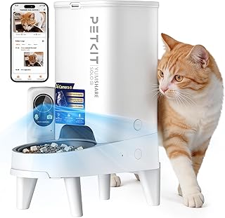 PETKIT YumShare Solo 2 Futterautomat Mit Kamera, Gesichtserkennung für Mehrere Katzen,KI Futtera…