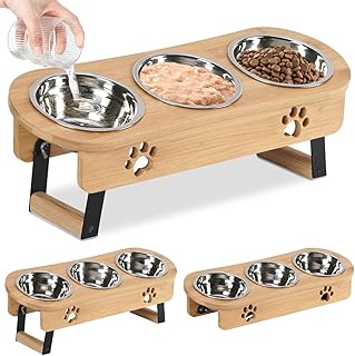 katzennapf erhöht Futterstation Katze – Futternäpfe Katzen 3er Set | Näpfe Erhöht Höhenverst…