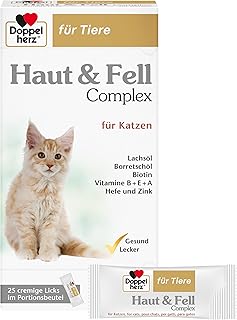 Doppelherz für Tiere Haut und Fell Complex für Katzen | Mit wichtigen Omega-3 und Omega-6 Fetts…