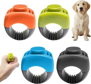 4 Stück Klicker Hund (19mm/21mm) Finger Clicker, Praktisches Hundetraining Klicker Klicker Katze…