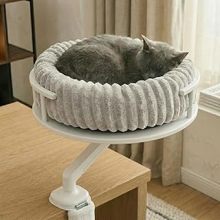 Katzenbett LEVI | Katzenbett Schreibtisch | Katzenplattform | Für Tische und Fenstersims | Inkl….