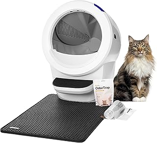 Litter-Robot 4 Beginner Bundle von Whisker, Weiß – Automatische, selbstreinigende Katzentoilette…