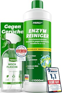 Enzymreiniger Konzentrat 1000ml XXL SET inkl. Mischflasche – STARKER GERUCHSENTFERNER – Ergibt bi…