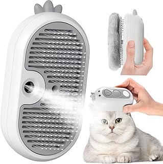 Katzenbürste mit Dampf & Auslöseknopf zum Entfernen Losem Fell und Schmutz