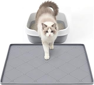 56x48cm Katzenklo Matte Silikon katzenstreu matte Wasserdicht katzenmatte | Vorleger Katzentoilet…