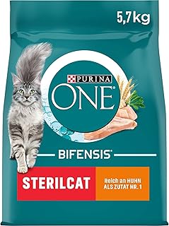PURINA ONE BIFENSIS STERILCAT Katzenfutter trocken für sterilisierte Katzen, reich an Huhn, 1er …