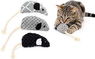 katzenspielzeug – Mozza Maus Mehrfarbig 3er Set – 17,5 cm – plüsch mit katzenminze