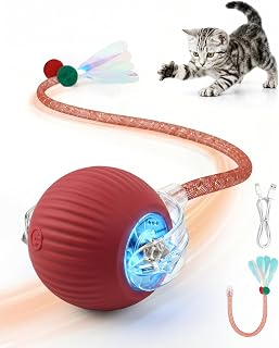Interaktives Katzenspielzeug Ball, Elektrischer Katzenball Für Drinnen | Katzenspielzeug Mit Sch…