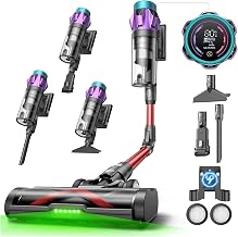 Ultenic Akku Staubsauger 55KPa/600W, 80Min Laufzeit, 1,6L Staubsauger Kabellos mit Multi-Zyklon-F…