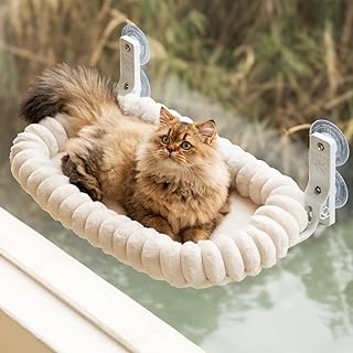EDAGNY Stilvoll Katzen Hängematte Fenster Faltbar Wendebezug Stabiles 18kg