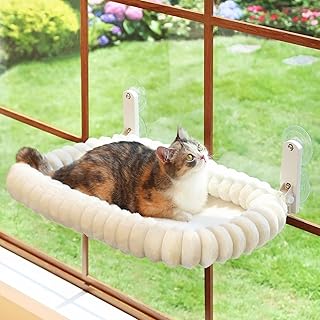 Zakkart SnugCloud Klappbarer Katzen-Fensterplatz – Kabellos, kuschelweiches, waschbares Bett mi…