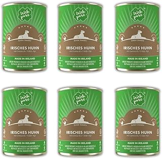 Irish Pure Premium Senior Nassfutter für Hunde | 6 x 390g | irisches-Huhn | Vitamine | Getreidef…