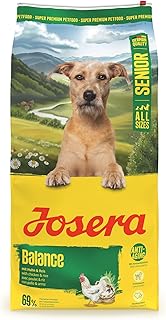 JOSERA Balance | 12,5 kg | Trockenfutter für ältere Erwachsene Hunde | Senior | Huhn & Reis | G…