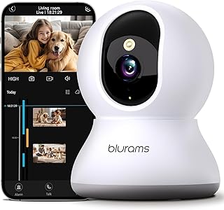 blurams 2K WLAN Kamera Überwachung innen,360° Überwachungskamera innen, Baby Monitor & Haustie…
