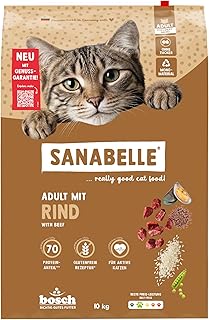 Sanabelle Classic Rind | Katzentrockenfutter für ausgewachsene Katzen (ab dem 12. Monat) | 1 x 1…