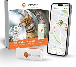Weenect XS für Katzen – NEU Mini GPS-Tracker für Katzen | GPS-Tracking in Echtzeit | Ohne Dista…