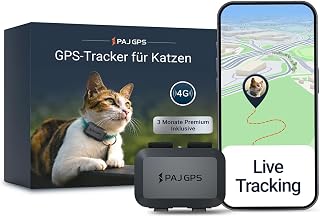 PAJ GPS Tracker Mini für Katzen inkl Katzenhalsband (Sicherheitsverschluss) | 4G – Live-Ortung i…