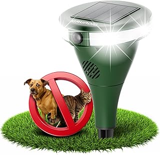 GRUNDIG perfekte Ultraschall Abwehr gegen Katzen und Hunde im Garten – 360 Grad Katzenschreck Hun…