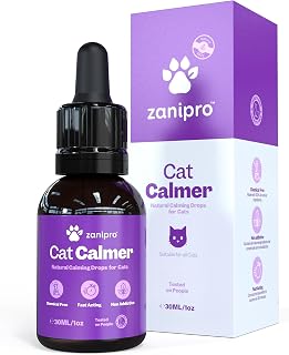 Tropfen Katze Beruhigung, Beruhigungsmittel für Katzen, 30 ml | Beruhigung Katze, Baldrian Katze…