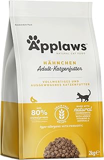 Applaws Trockenfutter für ausgewachsene Katzen 2 kg – Huhn mit Lamm Kroketten 1 x 2 kg, getrei…
