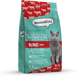 Rind 1,5 kg – Getreidefreies High Premium-Katzenfutter Trockenfutter | 59% tierische Zutaten & …