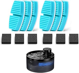 GIOTOHUN 12 Katzenbrunnen Filters: Trinkbrunnen für Katze Filters – 6 Aktivkohlefilters + 6 Scha…