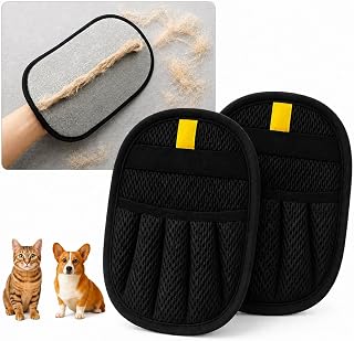 Tierhaarentferner Handschuh 2er Set – Verdicktes Design mit starker elektrostatischer Saugkraft…
