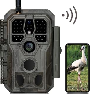 GardePro E8 Wildkamera WLAN, 64MP 1296P H.264 Video | Wildtierkamera mit Handyübertragung App, W…