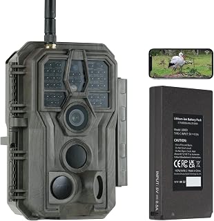 GardePro E8P Wildkamera WLAN, 8000mAh Akku, IP66 Wasserdicht | 64MP 1296P Wildkamera mit Handyüb…