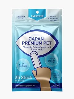 Tränenflecken Wipes für Hunde & Katzen | Finger-Pads | Augenpflege für Hunde und Katzen | Feuc…