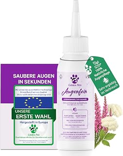 Golden Pets NEU Augenreiniger für Hunde & Katzen – GANZJAHRES-Schutz 100ml | 100% natürliche Au…
