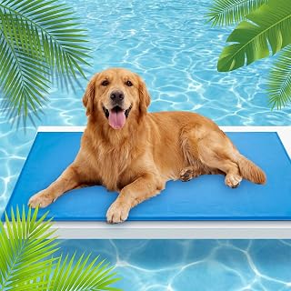 Kühlmatte Hund 60 * 90CM Kühlmatte Katze Hundekühlmatte, Dicker Selbstkühlungsschicht Für La…