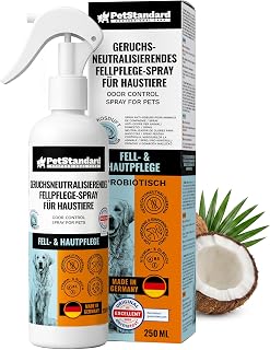 PetStandard Fellpflege-Spray für Hunde & Katzen 250ml – 3-in-1 Geruchsneutralisierer, Hautpfle…