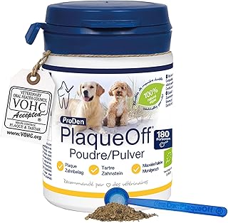 ProDen PlaqueOff Zahnpulver für Hunde & Katzen 60 g, mit VOHC-Siegel